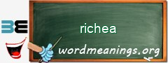 WordMeaning blackboard for richea